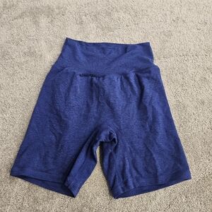 Blue High-Waisted Shorts